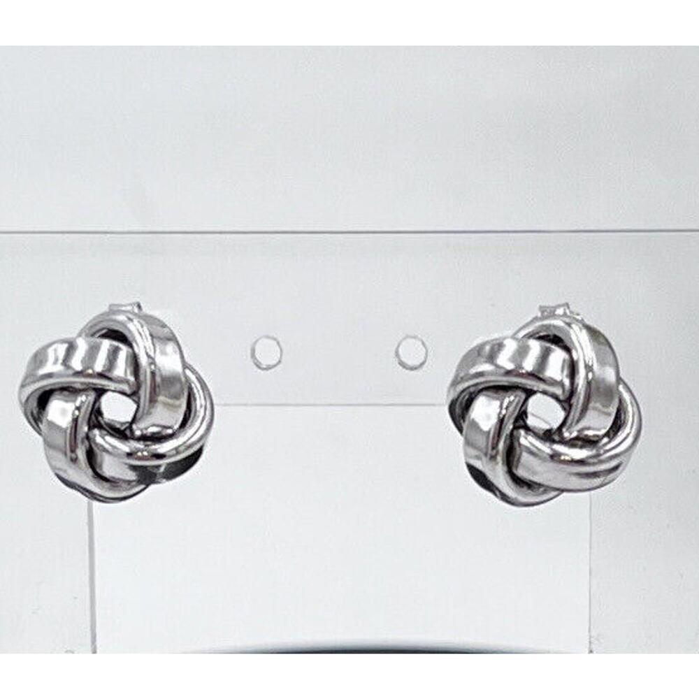 925 Sterling Silver‎ Solid High Polish Love Knot Earrings